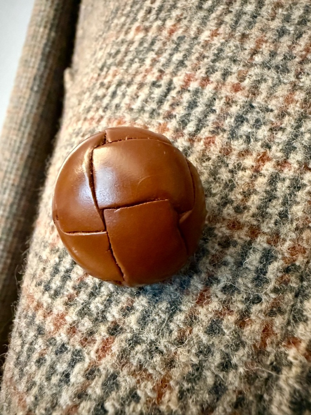 Pendleton Vintage Wool Tweed Coat in Beige Heavy Jacket Button Up Warm Men’s - Picture 5 of 11